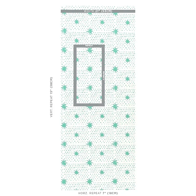 Spot & Star SEAGLASS Schumacher Wallpaper wallpaper - SKU 5011171