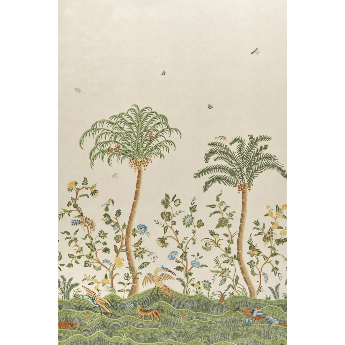 SPOTSWOOD CREWEL 2 PANEL SET SAGE Schumacher Wallpaper wallpaper - SKU 5017321