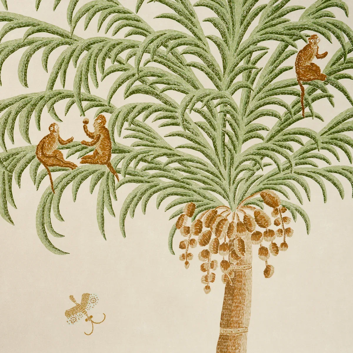 SPOTSWOOD CREWEL 2 PANEL SET SAGE Schumacher Wallpaper wallpaper - SKU 5017321
