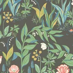 SPRING GARDEN - CHARCOAL MULTI Schumacher Wallpaper | Wallpa SPRING GARDEN CHARCOAL MULTI Schumacher Wallpaper wallpaper - SKU 7219
