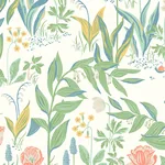 SPRING GARDEN IVORY MULTI Schumacher Wallpaper wallpaper - SKU 7218