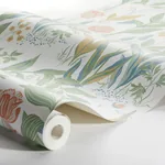 SPRING GARDEN IVORY MULTI Schumacher Wallpaper wallpaper - SKU 7218
