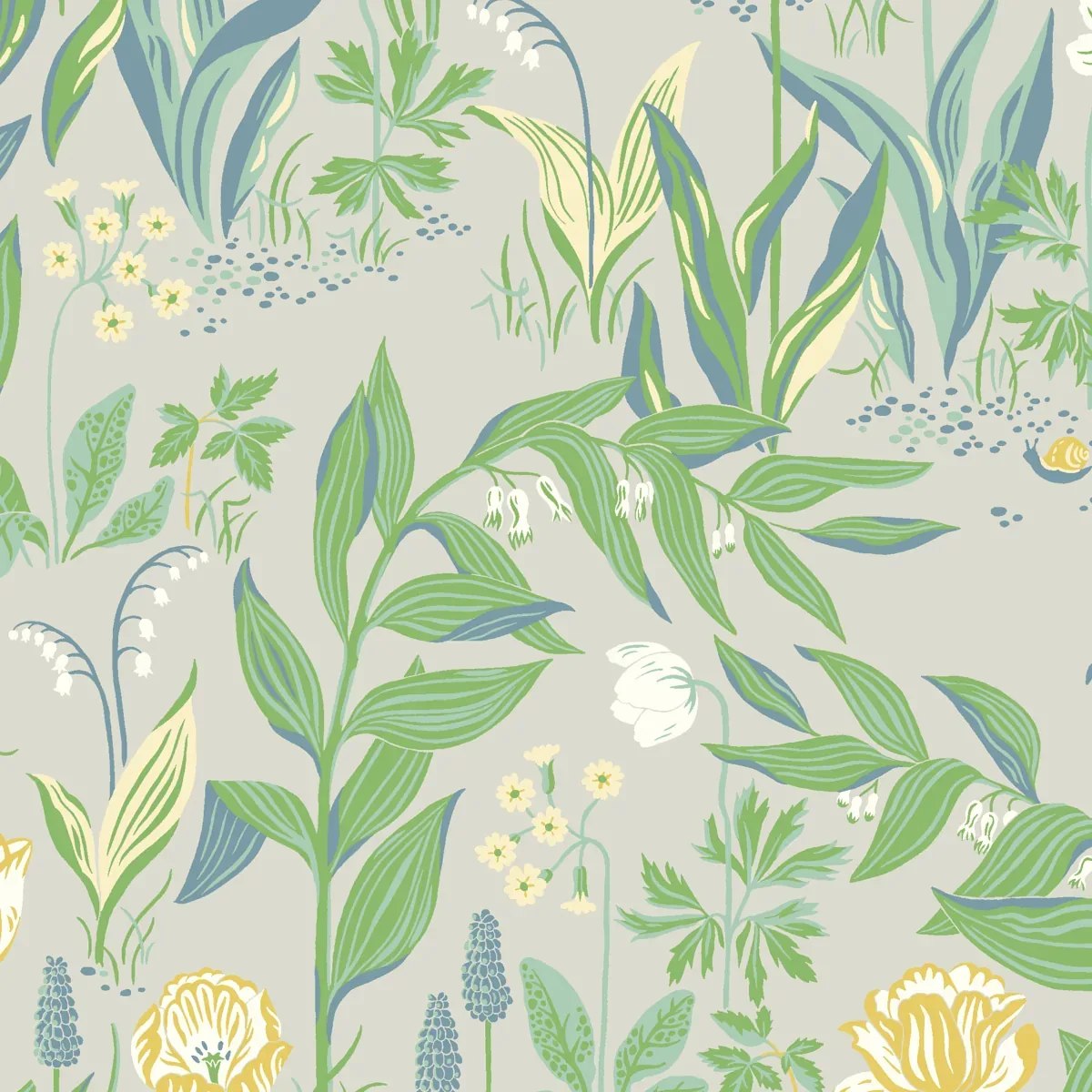 SPRING GARDEN LEAF MULTI Schumacher Wallpaper wallpaper - SKU 7220