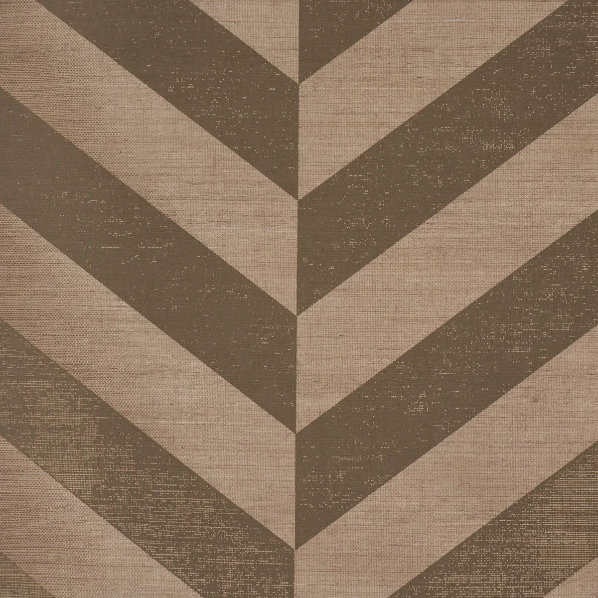 STAGGERED CHEVRON SISAL BROWN Schumacher Wallpaper wallpaper - SKU 5016561