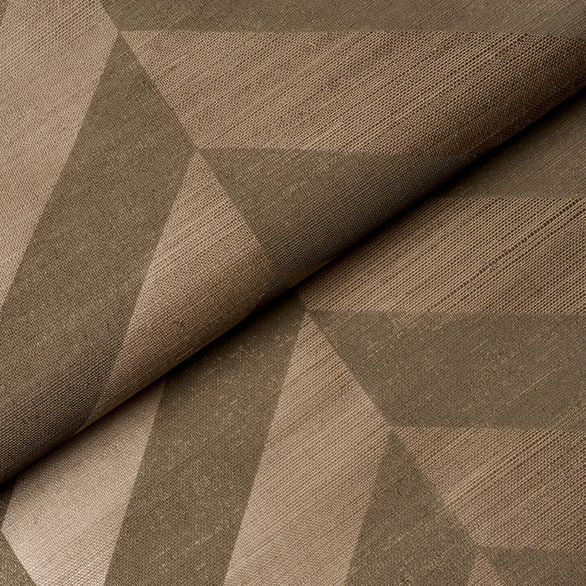 STAGGERED CHEVRON SISAL BROWN Schumacher Wallpaper wallpaper - SKU 5016561