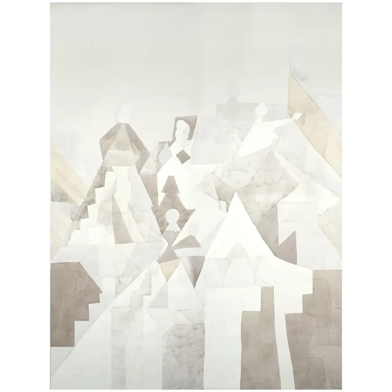 Schumacher STEPS PANEL SET wallpaper, color ARGIL AND STONE, SKU 5011102