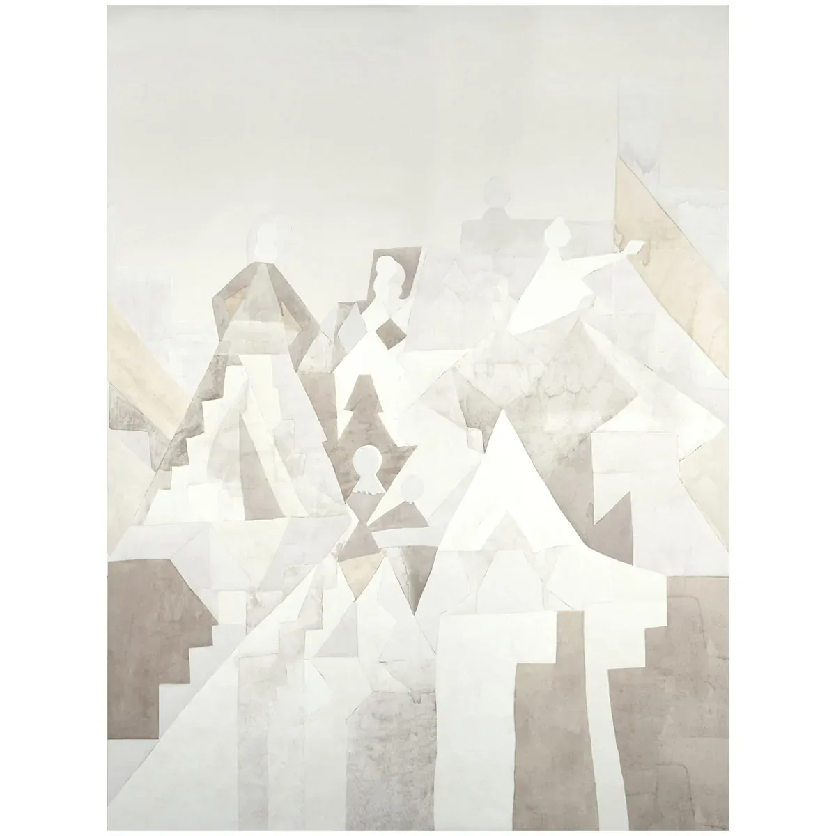 STEPS PANEL SET ARGIL AND STONE Schumacher Wallpaper wallpaper - SKU 5011102