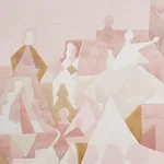 STEPS PANEL SET - ROSE & CAMEL Schumacher Wallpaper | Wallpa STEPS PANEL SET ROSE & CAMEL Schumacher Wallpaper wallpaper - SKU 5011101
