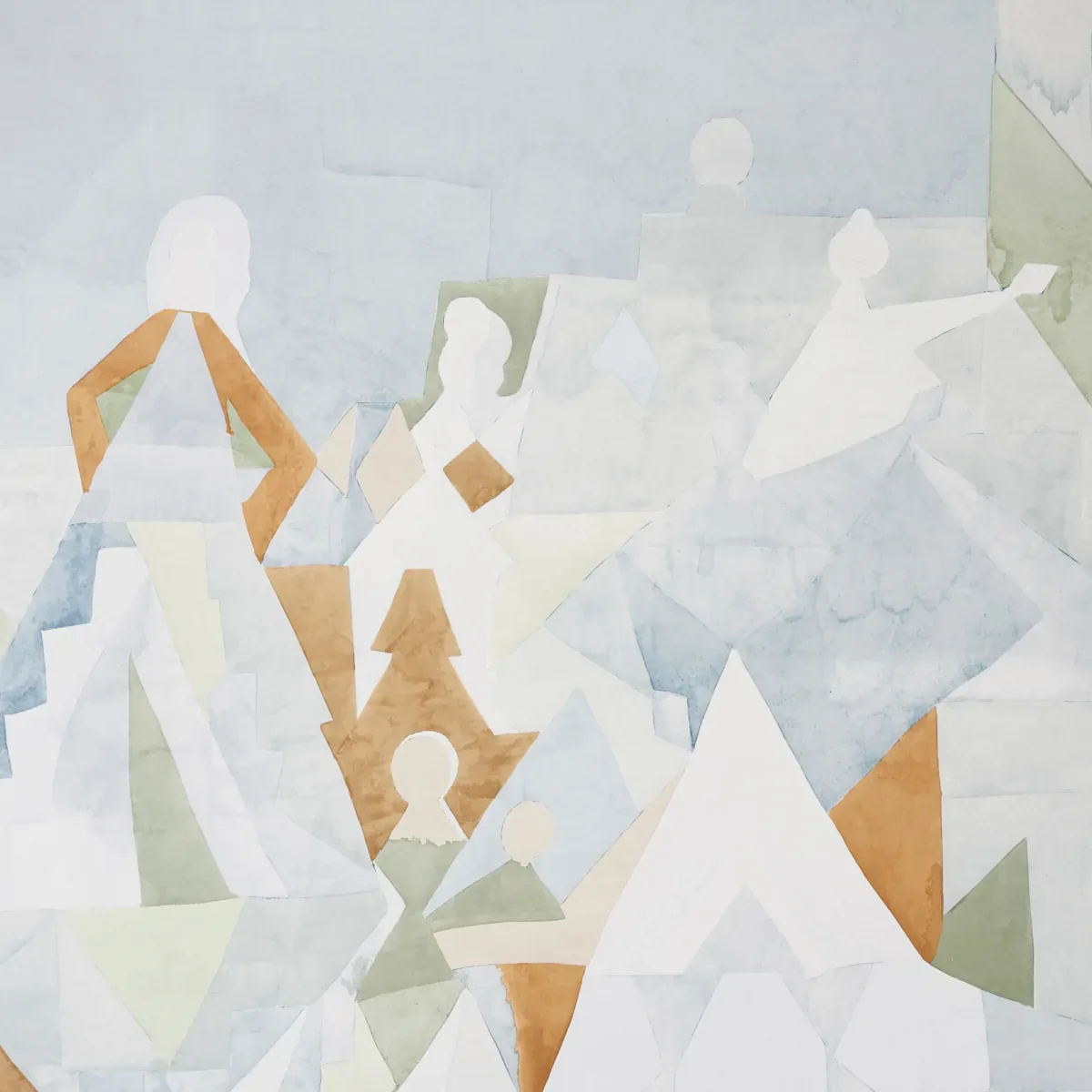 STEPS PANEL SET - SKY & SADDLE Schumacher Wallpaper | Wallpa STEPS PANEL SET SKY & SADDLE Schumacher Wallpaper wallpaper - SKU 5011100