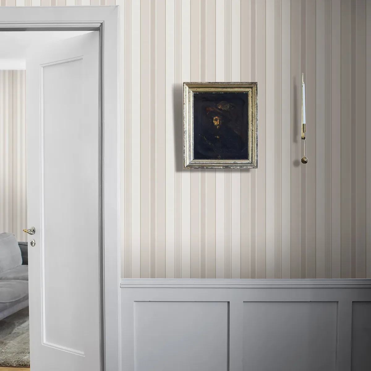 STOCKHOLM STRIPE - SAND AND GOLD Schumacher Wallpaper | Wall STOCKHOLM STRIPE SAND AND GOLD Schumacher Wallpaper wallpaper - SKU 6880