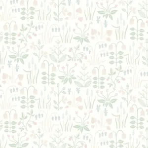 Schumacher STRAWBERRY FIELD wallpaper, color IVORY, SKU 7217