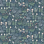 STRAWBERRY FIELD - NAVY Schumacher Wallpaper | Wallpaper Twi STRAWBERRY FIELD NAVY Schumacher Wallpaper wallpaper - SKU 7215