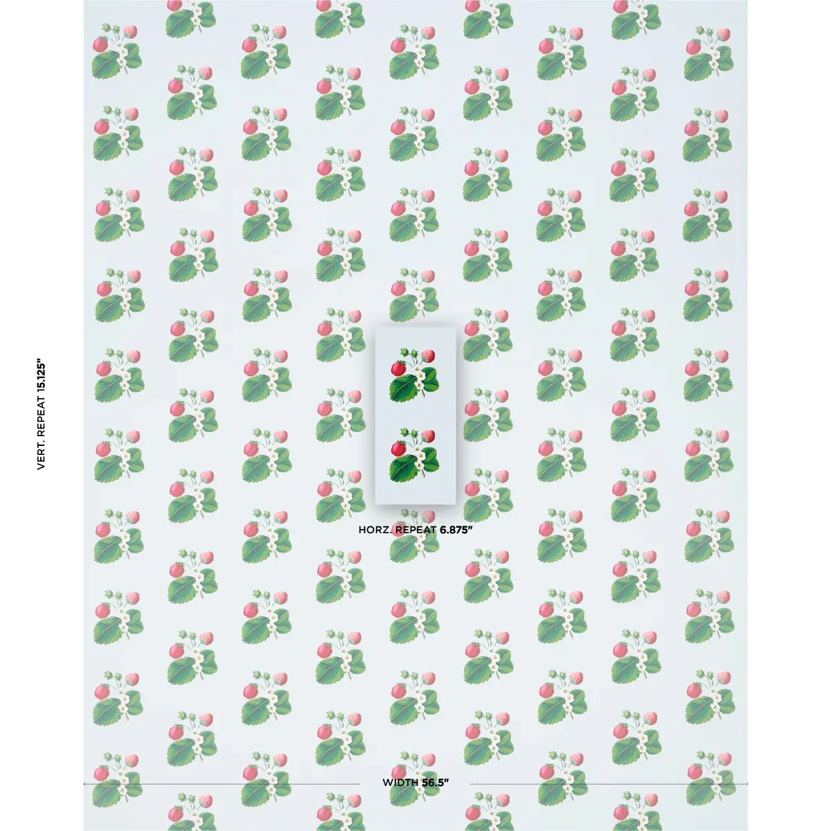 STRAWBERRY HILL BLUE Schumacher Wallpaper wallpaper - SKU 5014321