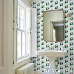 STRAWBERRY HILL - BLUE Schumacher Wallpaper | Wallpaper Twin STRAWBERRY HILL BLUE Schumacher Wallpaper wallpaper - SKU 5014321