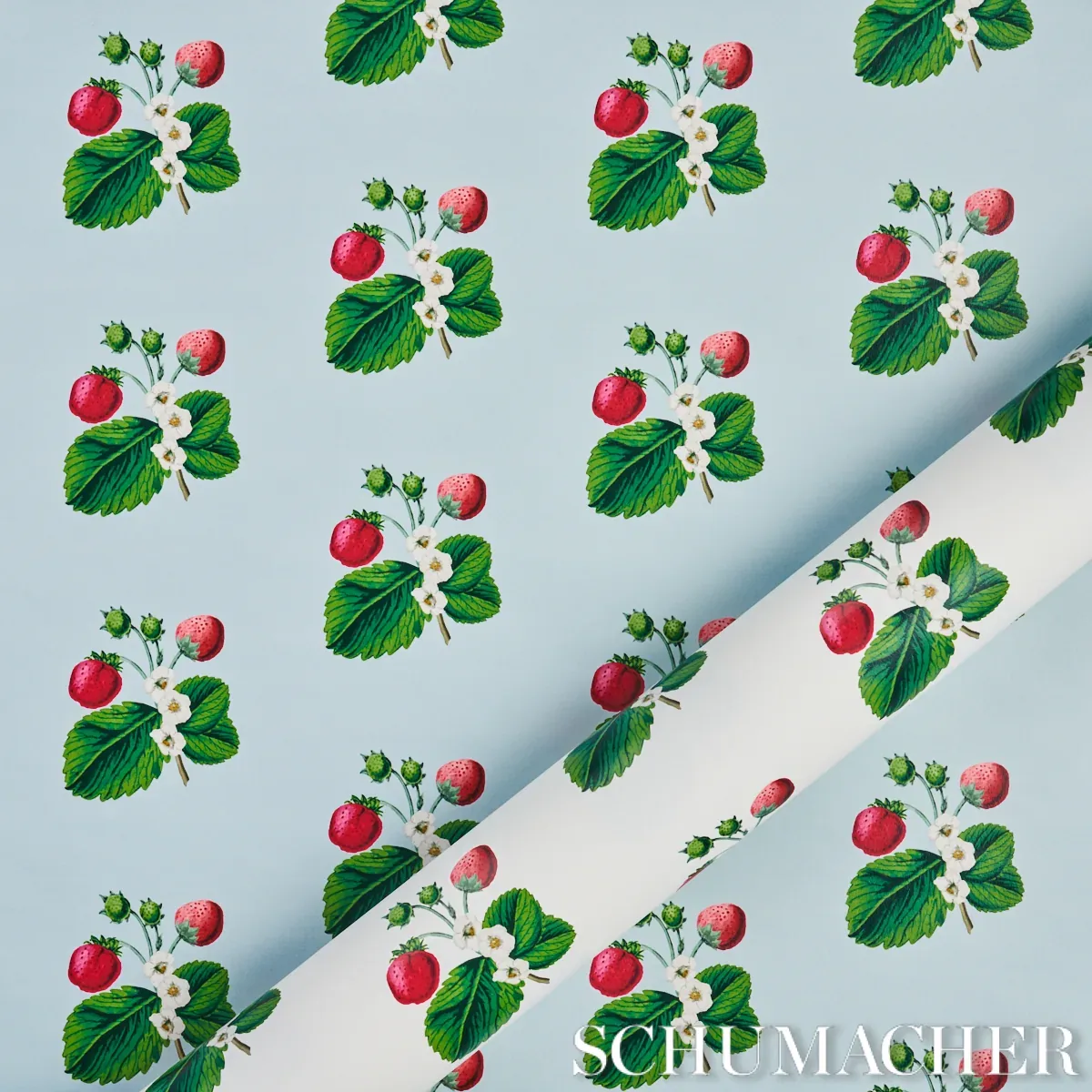 STRAWBERRY HILL WHITE Schumacher Wallpaper wallpaper - SKU 5014320