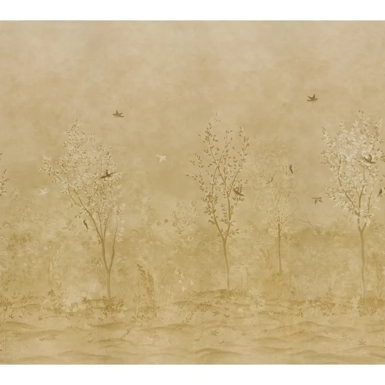 Schumacher SUBLIME 4 PANEL SET wallpaper, color GOLD, SKU 5017132