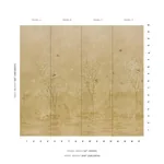 SUBLIME 4 PANEL SET GOLD Schumacher Wallpaper wallpaper - SKU 5017132