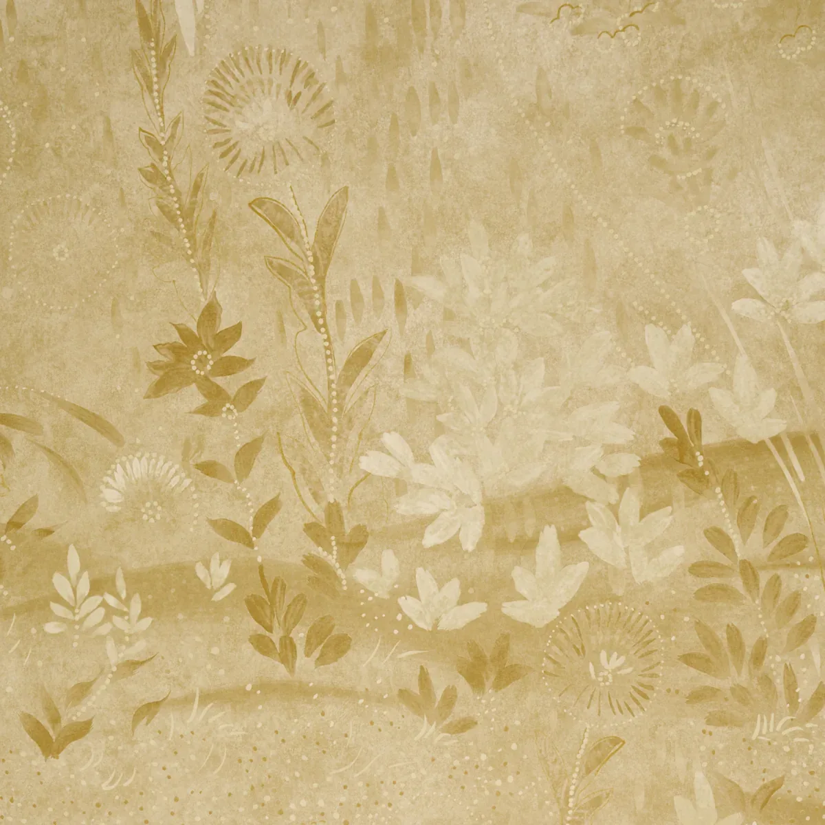 SUBLIME 4 PANEL SET GOLD Schumacher Wallpaper wallpaper - SKU 5017132