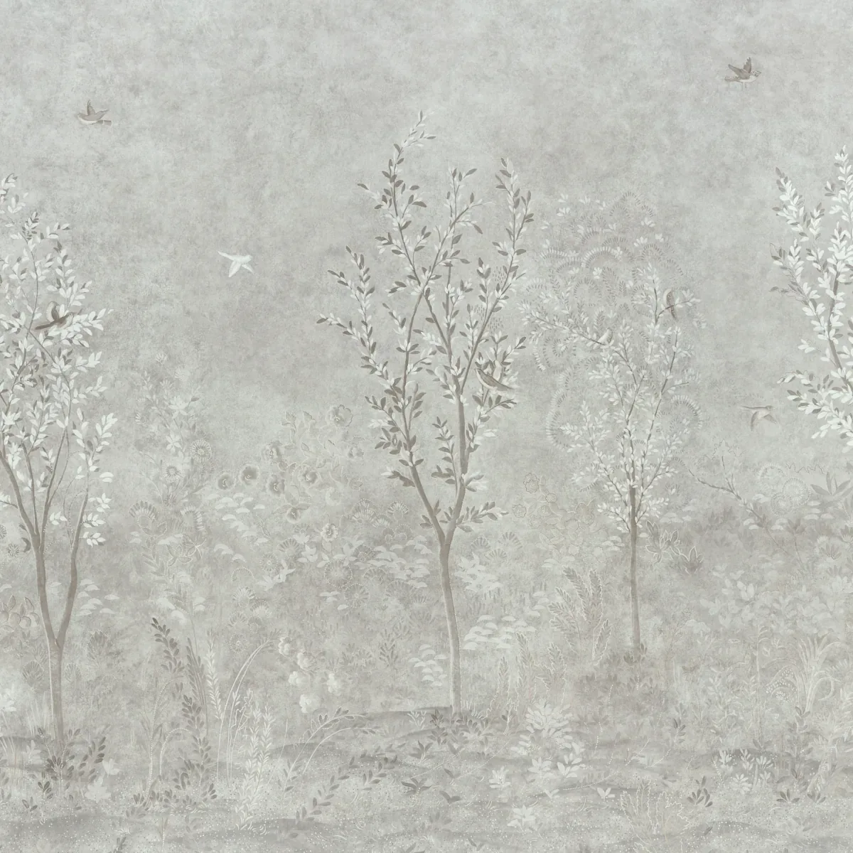 SUBLIME 4 PANEL SET GRISAILLE Schumacher Wallpaper wallpaper - SKU 5017130