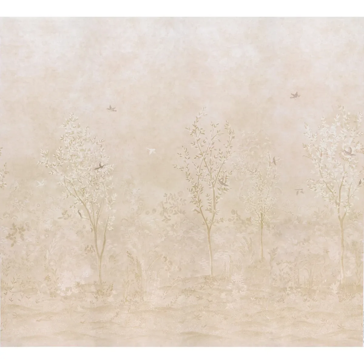 SUBLIME 4 PANEL SET PARCHMENT Schumacher Wallpaper wallpaper - SKU 5017131