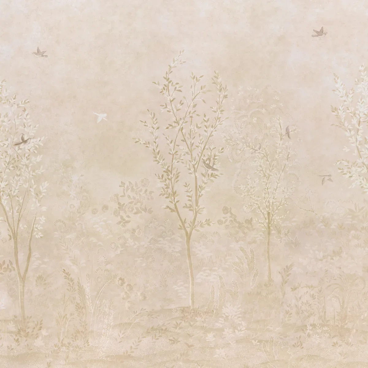 SUBLIME 4 PANEL SET PARCHMENT Schumacher Wallpaper wallpaper - SKU 5017131