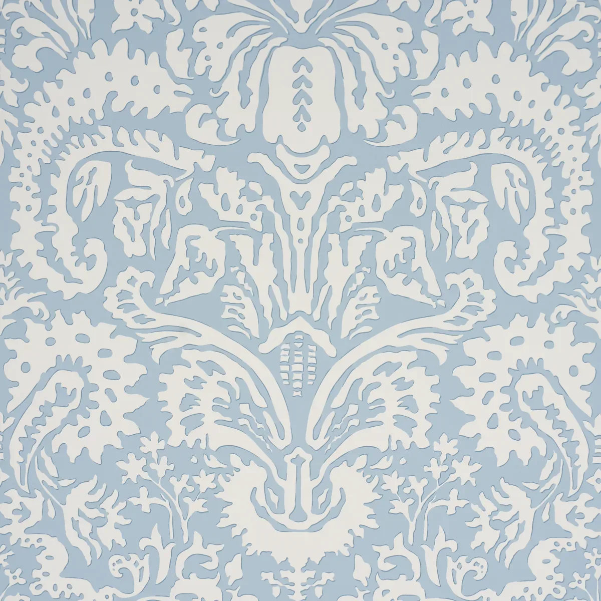 SUFFOLK DAMASK BLUE Schumacher Wallpaper wallpaper - SKU 5017721