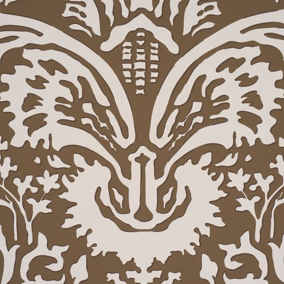 SUFFOLK DAMASK - BROWN Schumacher Wallpaper | Wallpaper Twin SUFFOLK DAMASK BROWN Schumacher Wallpaper wallpaper - SKU 5017720