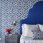 SULTAN'S TRELLIS - PEACOCK Schumacher Wallpaper | Wallpaper SULTAN'S TRELLIS PEACOCK Schumacher Wallpaper wallpaper - SKU 5006700