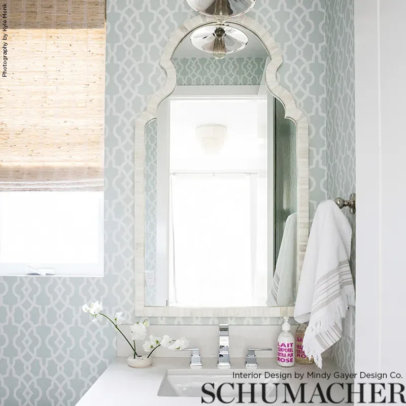 SUMMER PALACE FRET - MINERAL Schumacher Wallpaper | Wallpape SUMMER PALACE FRET MINERAL Schumacher Wallpaper wallpaper - SKU 5005143