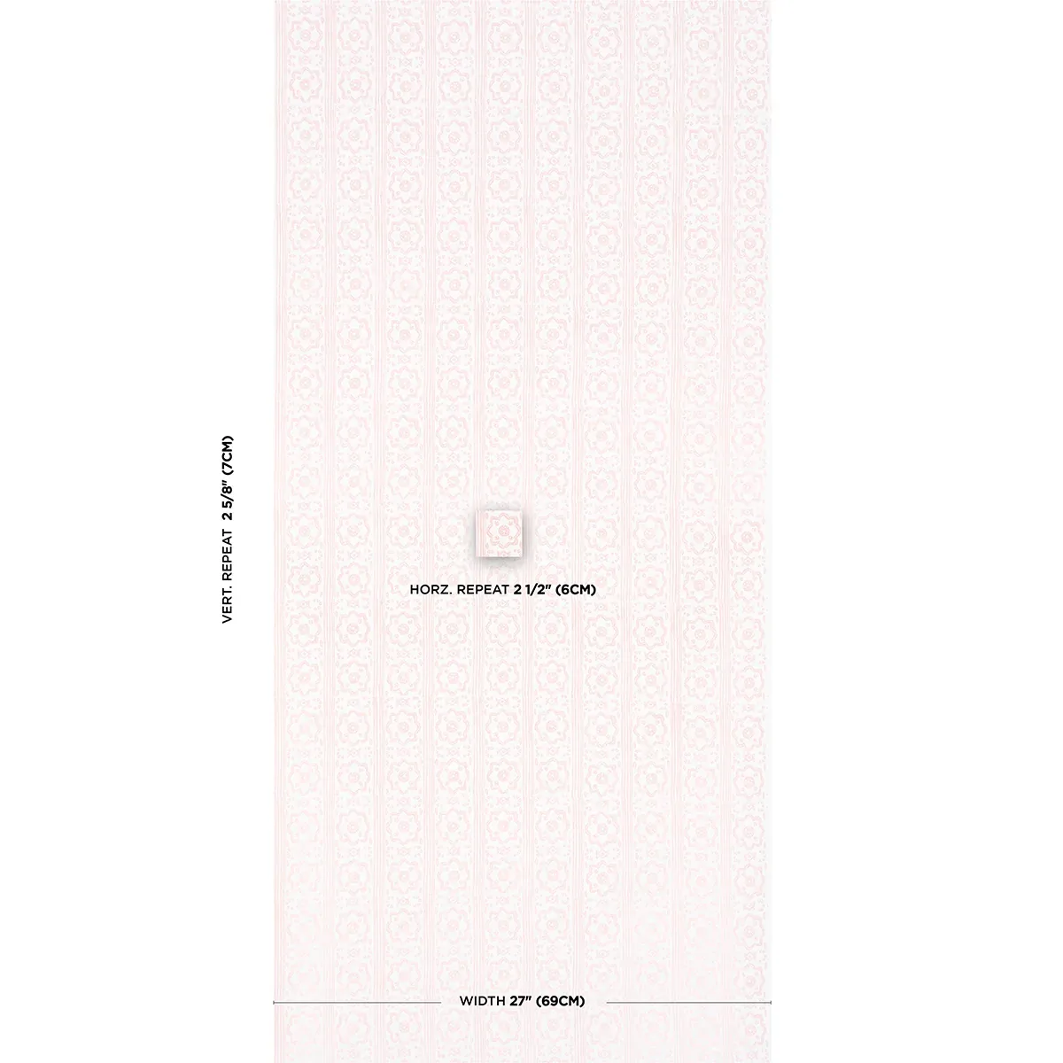 SUNDA HAND BLOCKED PRINT BLUSH Schumacher Wallpaper wallpaper - SKU 5011224