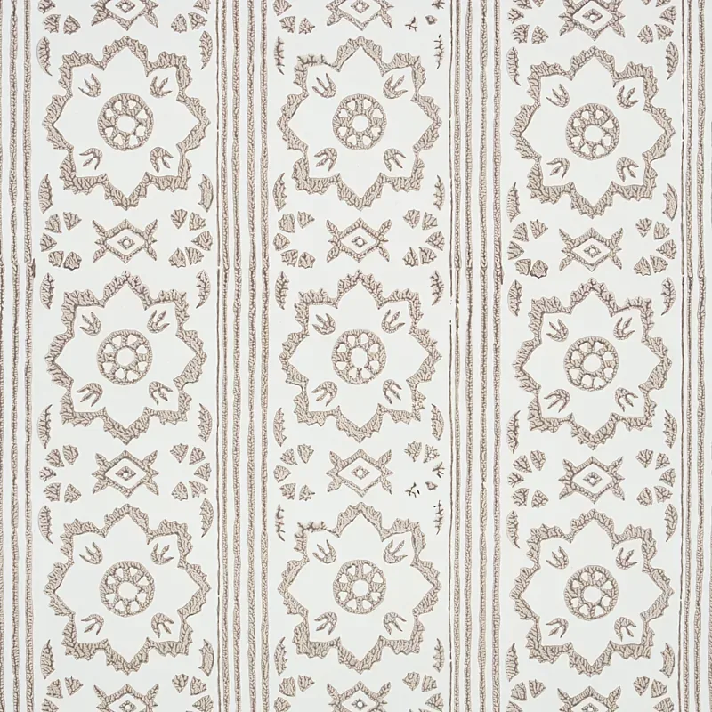 SUNDA HAND BLOCKED PRINT - GREY Schumacher Wallpaper | Wallp SUNDA HAND BLOCKED PRINT GREY Schumacher Wallpaper wallpaper - SKU 5011221