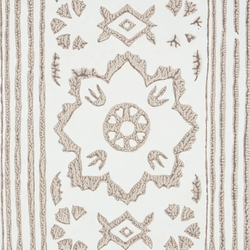 SUNDA HAND BLOCKED PRINT - GREY Schumacher Wallpaper | Wallp SUNDA HAND BLOCKED PRINT GREY Schumacher Wallpaper wallpaper - SKU 5011221