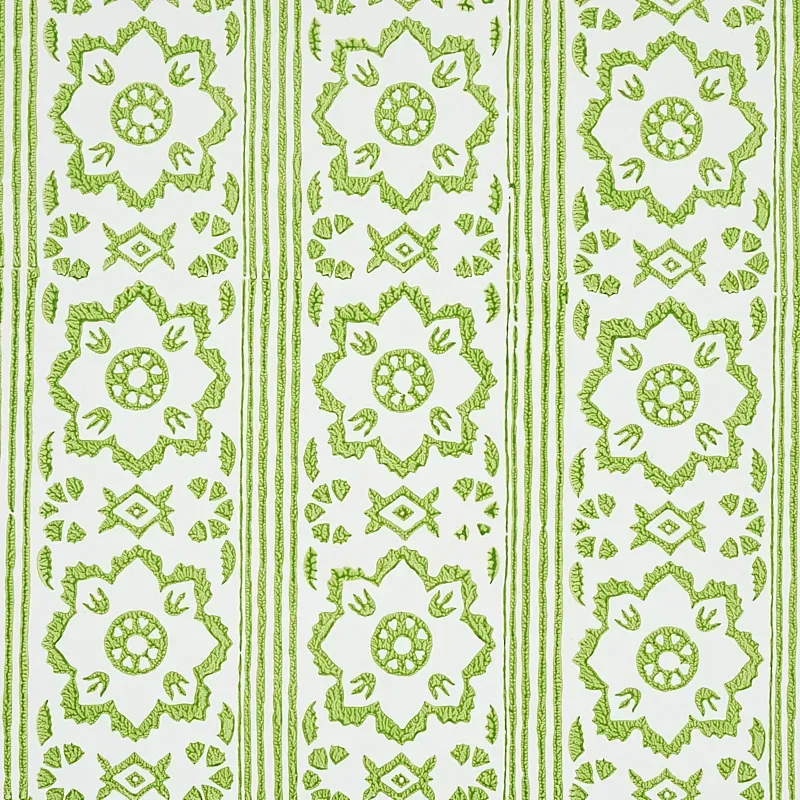 SUNDA HAND BLOCKED PRINT - LEAF Schumacher Wallpaper | Wallp SUNDA HAND BLOCKED PRINT LEAF Schumacher Wallpaper wallpaper - SKU 5011220