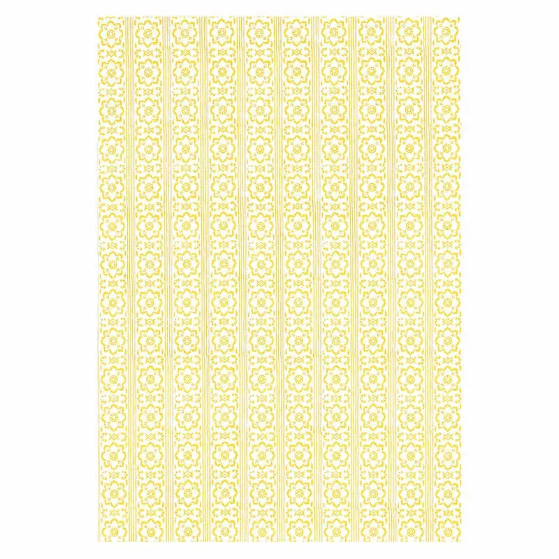 SUNDA HAND BLOCKED PRINT YELLOW Schumacher Wallpaper wallpaper - SKU 5011222