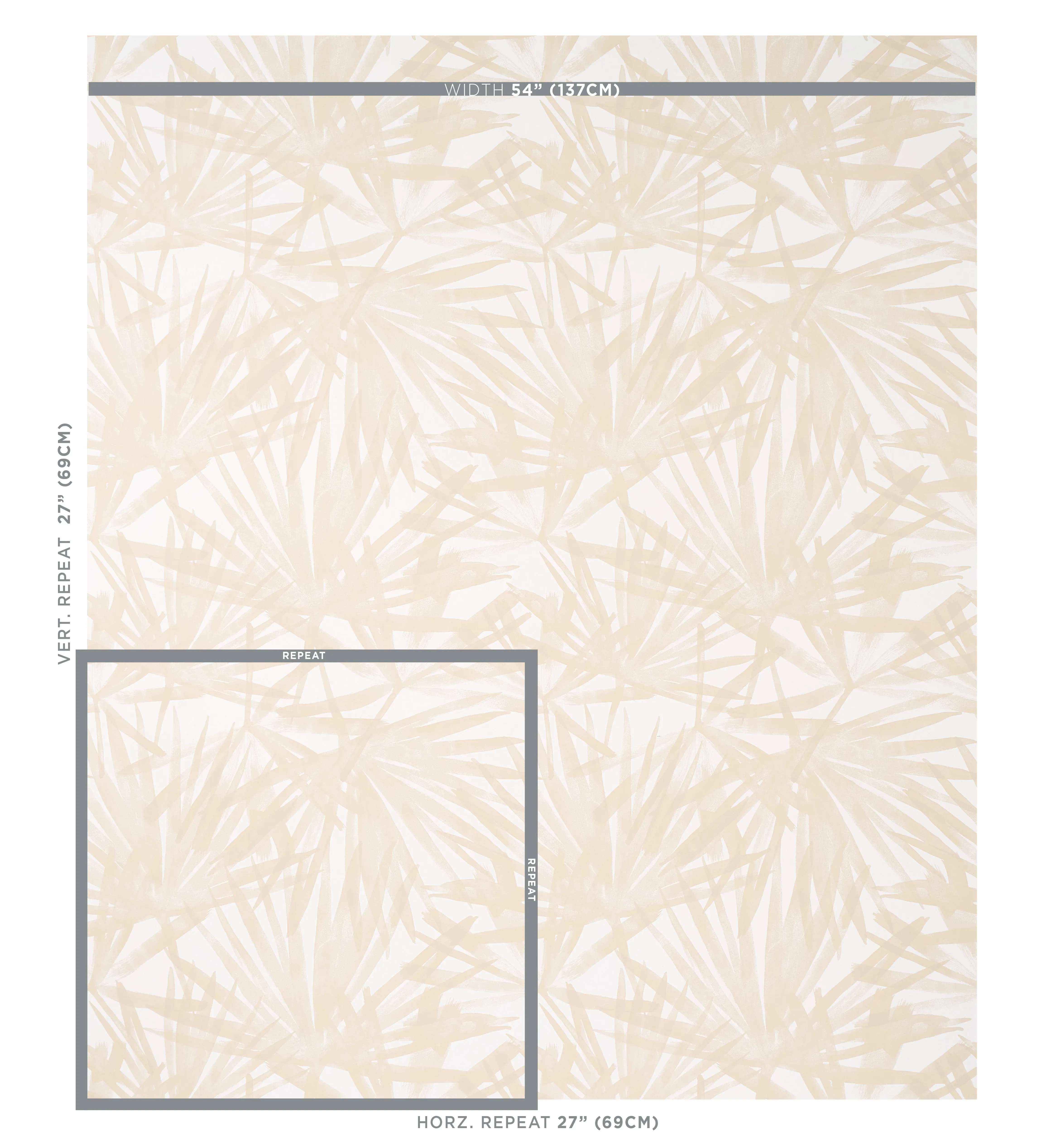 SUNLIT PALM SAND Schumacher Wallpaper wallpaper - SKU 5010563