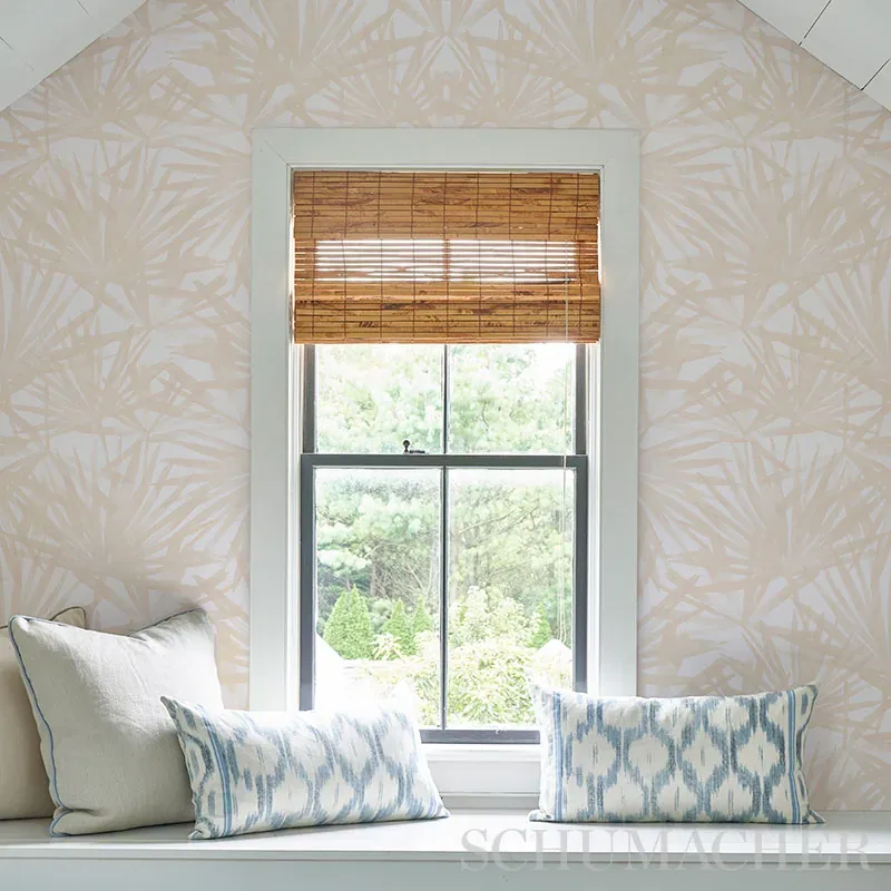 SUNLIT PALM SAND Schumacher Wallpaper wallpaper - SKU 5010563