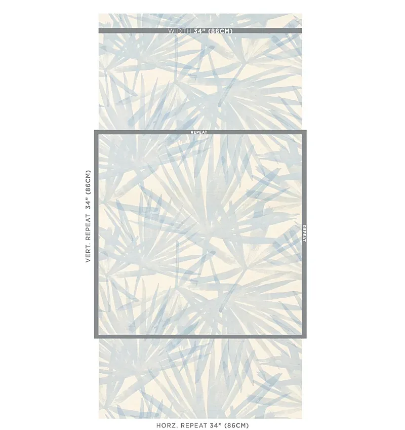 SUNLIT PALM SISAL CHAMBRAY Schumacher Wallpaper wallpaper - SKU 5012040