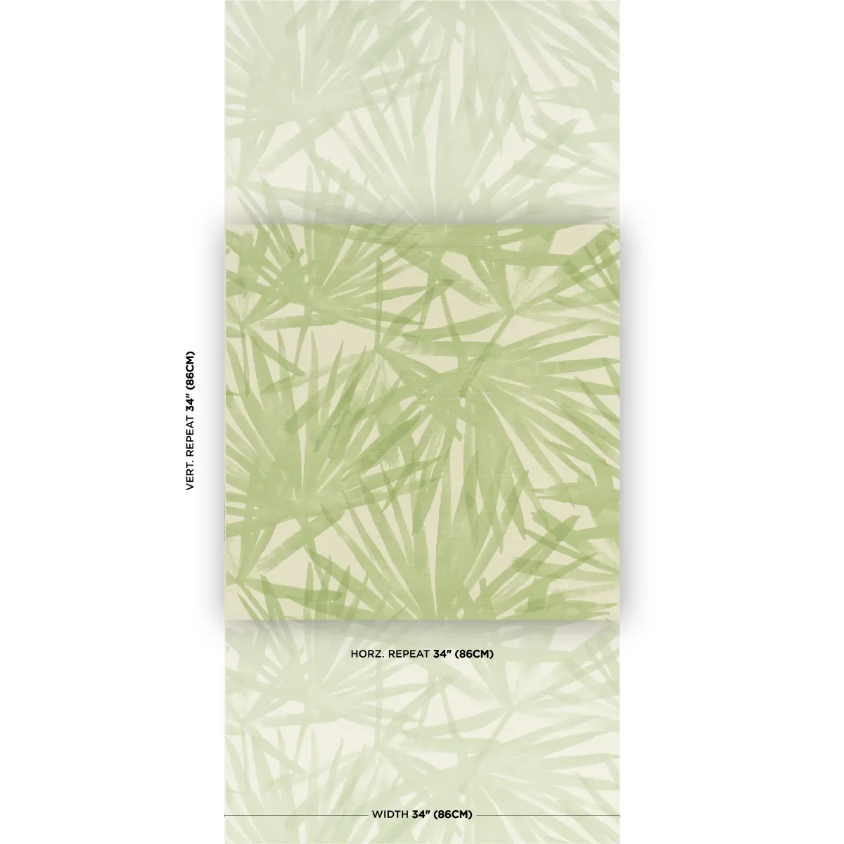 SUNLIT PALM SISAL PISTACHIO Schumacher Wallpaper wallpaper - SKU 5012042