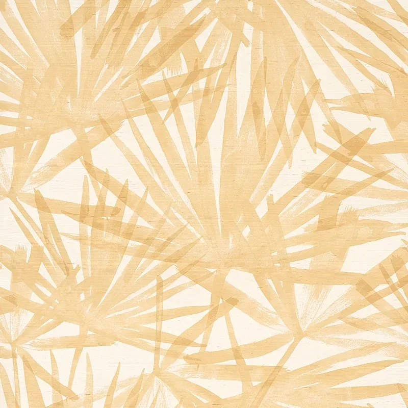 SUNLIT PALM SISAL WHEAT Schumacher Wallpaper wallpaper - SKU 5012041
