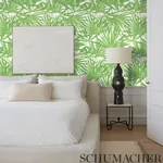 SUNLIT PALM - YELLOW Schumacher Wallpaper | Wallpaper Twins SUNLIT PALM YELLOW Schumacher Wallpaper wallpaper - SKU 5010561