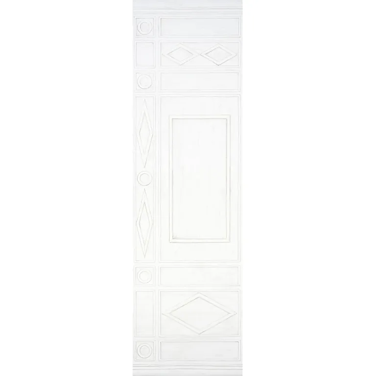 Schumacher SWEDISH MANOR PANEL A wallpaper, color WHITE, SKU 5015170