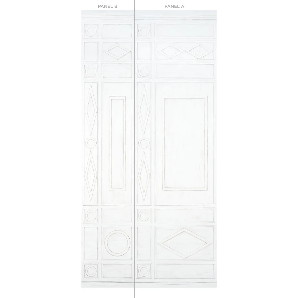 SWEDISH MANOR PANEL B - WHITE Schumacher Wallpaper | Wallpap SWEDISH MANOR PANEL B WHITE Schumacher Wallpaper wallpaper - SKU 5015171
