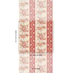 SYLVAIN FLORAL STRIPE ROUGE Schumacher Wallpaper wallpaper - SKU 5015541