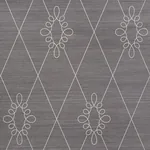 SYLVIE EMBROIDERED SISAL CHARCOAL Schumacher Wallpaper wallpaper - SKU 5009272