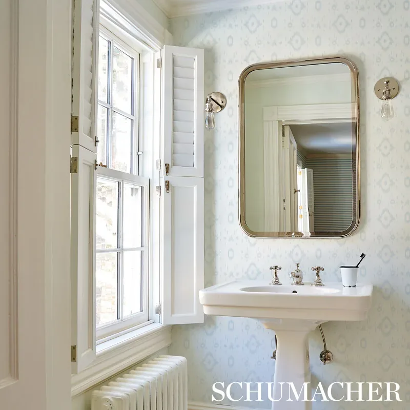 TABITHA - ORPINGTON BLUE Schumacher Wallpaper | Wallpaper Tw TABITHA ORPINGTON BLUE Schumacher Wallpaper wallpaper - SKU 5012200