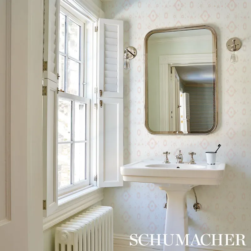 TABITHA - QUIET PINK Schumacher Wallpaper | Wallpaper Twins TABITHA QUIET PINK Schumacher Wallpaper wallpaper - SKU 5012201