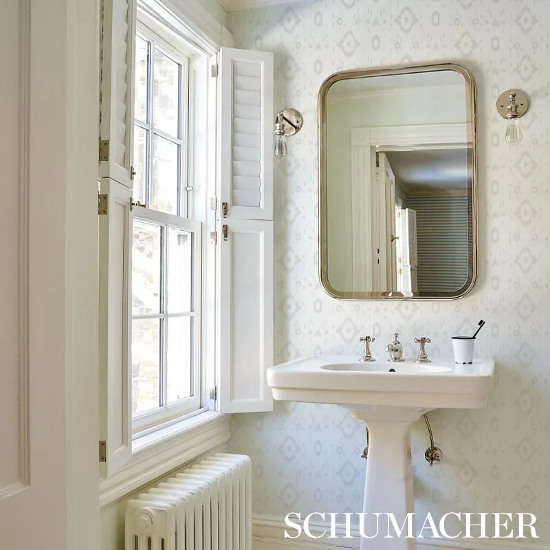 TABITHA - SOFT GREY Schumacher Wallpaper | Wallpaper Twins TABITHA SOFT GREY Schumacher Wallpaper wallpaper - SKU 5012202