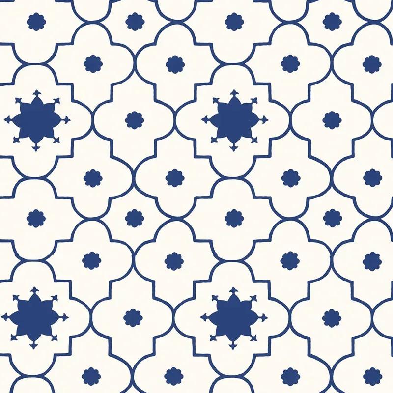 Taj Trellis JAIPUR BLUE Schumacher Wallpaper wallpaper - SKU 5006620