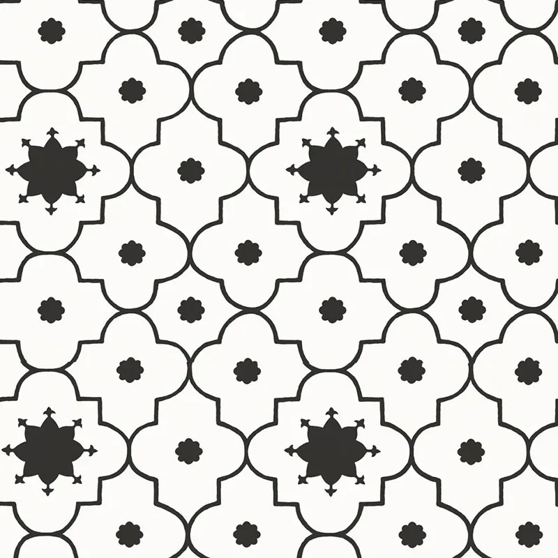 Taj Trellis NOIR Schumacher Wallpaper wallpaper - SKU 5006623