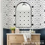 Taj Trellis - NOIR Schumacher Wallpaper | Wallpaper Twins Taj Trellis NOIR Schumacher Wallpaper wallpaper - SKU 5006623